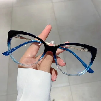 KAMMPT Vintage Kočičí Oko Ženy, Brýle 2023 Nový Stylový Candy Barva Modré Světlo Blokování Brýle Doplňky Módní Značky Design Brýlí