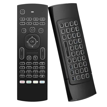 MX3 Vzduch Myš Bezdrátová Klávesnice Podsvícená Inteligentní Dálkové Ovládání 2.4 G RF pro X96 Tx3 H96 Android TV Box