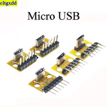 1ks vertikální USB MicroUSB MicroUSB typu C samice konektor PCB adaptér převodník adaptér testovací deska 180 stupňů vertikální