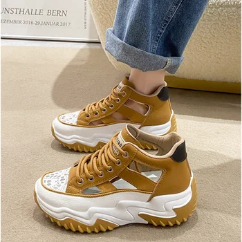 Letní sportovní sandály pro ženy 2023 nové korejské verzi vyhloubeny táta boty ženy tlusté podrážkou student ležérní boty ženy
