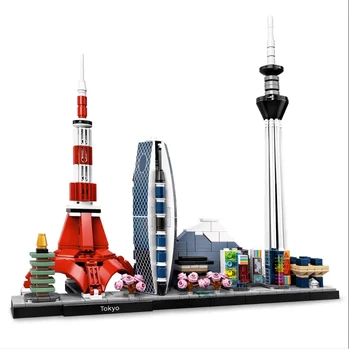 New York, Město, Architektura, Obzor Stavební Bloky, Věže, Bašty, Cihly Město Ulice 21051 Tokyo Skyline Hračky Pro Děti Dárky