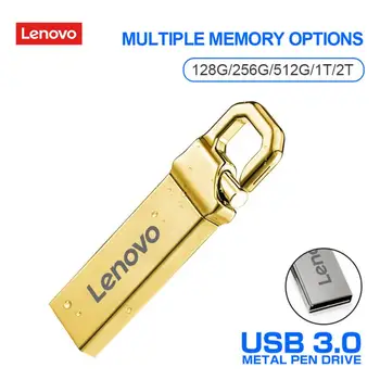 Lenovo 2TB/1TB USB 3.0 Flash Disk 512 GB 256GB Vodotěsné Kovové Pero Disk 128 GB Přenosného úložného Flash Disk Pro Notebook/Stolní PC