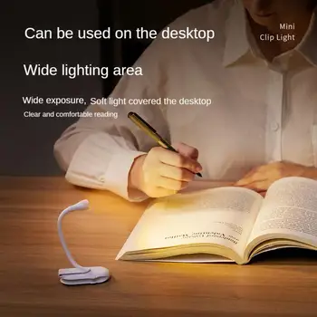 LED Ochranu Očí, Kniha Noční Světlo Nastavitelný Mini Clip-On Studie Stolní Lampa napájení z Baterie Flexibilní pro Cestování Ložnice Čtení