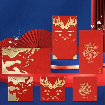 60 Ks Čínský Nový Rok Červené Obálky Jara Štěstí, Peníze Pakety Pro Rok Draka 2024