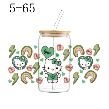 1KS Sanrio UV DTF Přenos Hello Kitty Nálepka Pro Zábaly Cup DIY Vlastní Nálepky Vodotěsné Vysoká Teplotní Odolnost v rozmezí 5-60