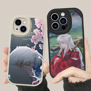 Japonsko Anime Inuyasha Telefon Případě Tvrdé Kůže Pro IPhone 14 13 12 Mini 11 14 Pro Max Xs X Xr 7 8 Plus Fundas