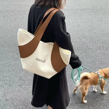2023 nový korejský styl taška přes rameno ženy hangbag pro vysokoškoláky plátno tote bag velká kapacita tašky pro ženy