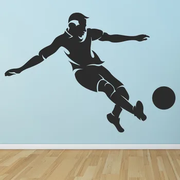 Moderní home dekor chlapci pokoj pozadí stěny vinyl fotbalový hráč týmu samolepky G-64