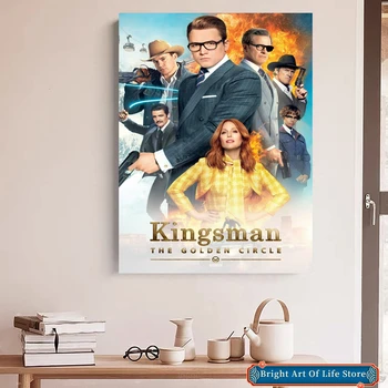 Kingsman Zlatého Kruhu Filmový Plakát Star Cover Photo Canvas Tisk Bytových Domů Dekor Nástěnné Malby (Nerámováno)
