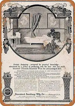 Smaltované Koupelny,Vintage Obrázek Vytisknout Plakát Tin Znamení Vinobraní BBQ Restaurace na Večeři Pokoj Cafe Obchod Dekor