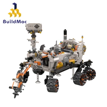 BuildMoc 2023 Nové Vytrvalost Mars Rover Stavební Bloky Nastavit Americe Vesmíru Cihly Nápad, Hračky, Děti, Dárky K Narozeninám