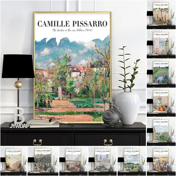 Camille Pissarro Impresionismu Výstava Vytisknout Plakát, Krajina, Retro Nástěnné Umění Malířské Plátno, Vintage, Kancelář, Kavárna, Domácí Výzdoba