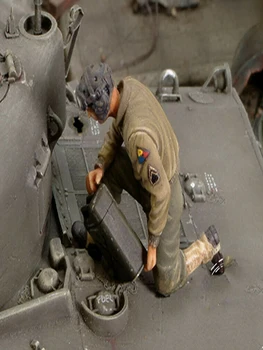 Unassambled 1/35 NÁM Člen Posádky Tankování (NE TANK ) Pryskyřice obrázek miniaturní model kit, bez Nátěru