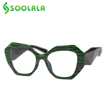 SOOLALA 2023 Náměstí Brýle na Čtení Ženy Presbyopickém Zvětšovací Rám Dámy Farsight Reader Brýle +0.5 0.75 1.0 2.0 na 4.0