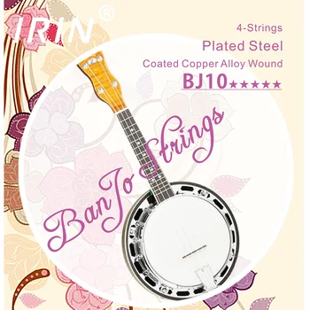 4ks Banjo String Set z Nerezové Potažené Měděné Slitiny Rány String Banjo Náhradní Příslušenství Strunné Nástroje, Díly