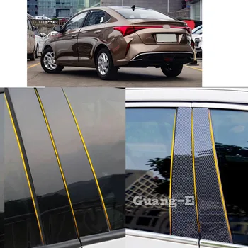 Auto PC Materiál Pilíř Post Kryt Čalounění Dveří Okna Lití Nálepka 8ks Pro Hyundai Verna Sedan 2017 2018 2019 2020 2021 2022