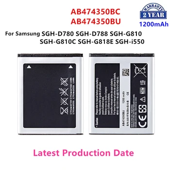 Zbrusu Nový AB474350BU AB474350BC Baterie 1200mAh Pro Samsung SGH-D780 SGH-D788 SGH-G810 SGH-G810C SGH-G818E SGH-i550