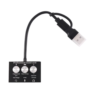 Type-C USB Externí Zvuková Karta Live Hra K Písní USB Audio 3,5 Mm Mikrofon Díly Příslušenství Audio Adapter zvuková karta