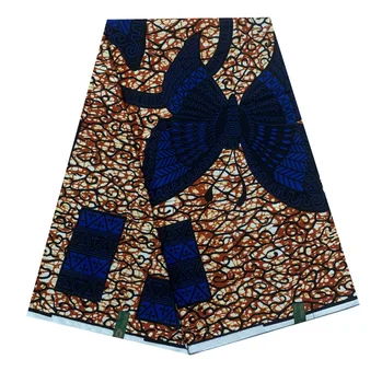 2023 Africké Vosk Tisk Ankara Tkaniny 100% Bavlna Nigerijského stylu patchwork šití Garantované Opravdový Real Vosk Na Šaty