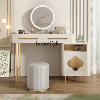 Jednoduchý Toaletní Stolek Ložnice Noční Kosmetický Kabinet Prádelník Integrované Malé Dívky Ložnice Světlo Luxusní Make-Up Tabulky