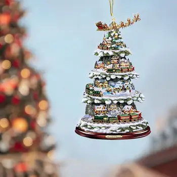 Akrylové Vánoční Přívěsek Vynikající Vánoční Strom, Sněhulák Přívěsek Slavnostní Party Dekorace pro Domov Statku Unikátní Vánoční