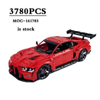 Nová MOC-161785 Závodní M4 GT3 Klasické Sportovní Auto 3780pcs 1:8 Měřítko Závodní Stavební Blok Hračky pro Chlapce, Hračky DIY Vánoční dárky Dárky