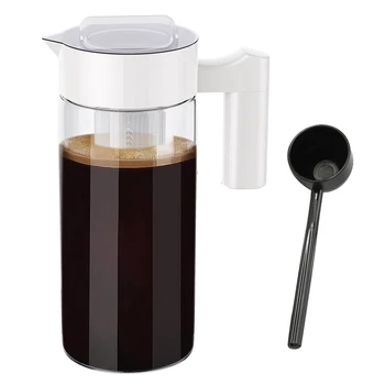 Cold Brew Kávovar, 40 Oz Ledová Káva Džbán S Oky Filtr, Sklo Ledové Kávy, Konvice Pro Lednici