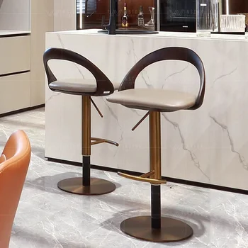 Luxusní Lounge Otočná Barová Židle Severské Moderní Nastavitelný Design Barové Židle Recepce Krzesla Dělat Jadalni Kavárny Nábytek