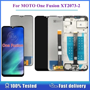 Pro Motorola Moto One Fusion XT2073-2 2020 LCD Digitizér Dotykový Displej Montáž S Rámem Náhradní Díl Náhradní