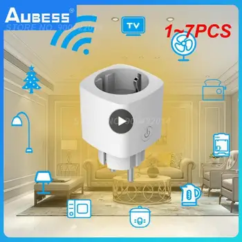 1~7PCS EU, Wi-fi Smart Plug S výkonem Funkce Sledování Tuya/ APP Dálkové Ovládání Inteligentní Zásuvky Pracuje S Alexa Domů