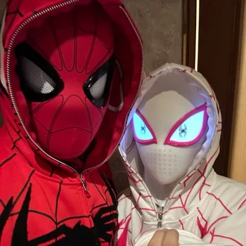 Nová Řasenka Spiderman Pokrývky Hlavy Maska Cosplay Pohybu Očí Elektronické Masku Spider Man 1:1 Dálkové Ovládání Elastické Hračky Pro Dospělé Dárek
