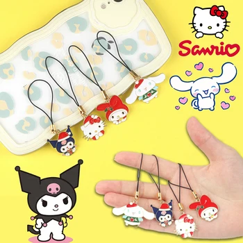 Sanrio Hello Kitty Telefon Půvaby Kawaii Kuromi Melodie Cinnamoroll Přívěsek klíčenka Taška pro IPhone Samsung Roztomilé Doplňky, Dárky