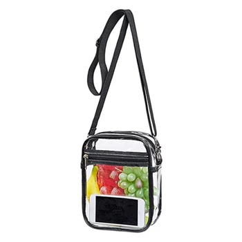 1 KS Transparentní PVC Messenger Bag taška přes Rameno, Taška Venkovní Cestovní Organizér S Nastavitelný Ramenní Popruh Pro Venkovní