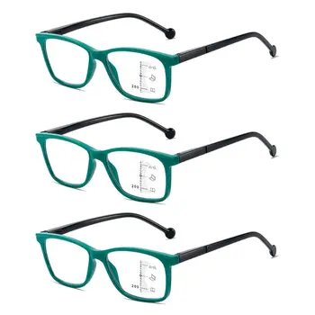 Muži Ženy Ochrana Očí Vintage Rám Anti-Modré Světlo Brýle Na Čtení Progresivní Multifokální Ultra Lehké Brýle