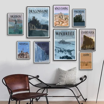 George R. R. Martin, Fantasy Román Plakáty a Tisky Klasické Americké TV Show, Malířské Plátno Umění Zdi Obrázky Domů Room Decor