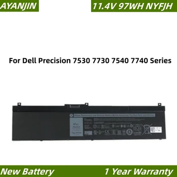 NYFJH 11.4 V 97Wh/8509mAh Laptop Baterie Pro Dell Precision 7530 7730 7540 7740 Série P34E001 P74F002 5TF10 0WMRC GW0K9 0NYFJH