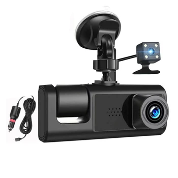 Dashcam Videokamera Uvnitř Vozidla Dash Camthree Způsob, Kamera Dvr Rekordér Video Registrator Videokamery Dashcam