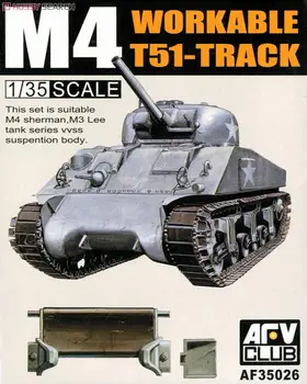 AFV Club AF35026 1/35 M4 Funkční T51-TRACK (PLASTOVÝ MODEL)